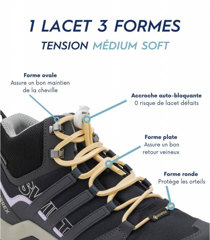 Lacets BASKETS HAUTES randonnée